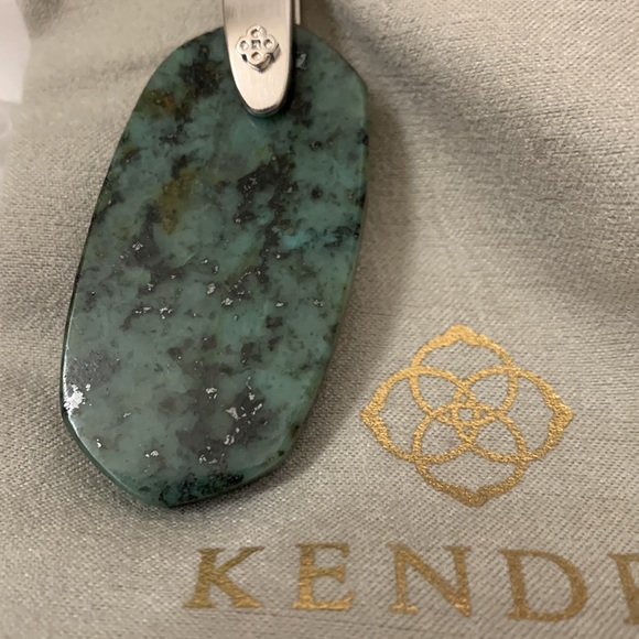 Kendra Scott Lariat Inez African Turquoise Adjustable Necklace and Dust Bag NWT - Picture 3 of 5